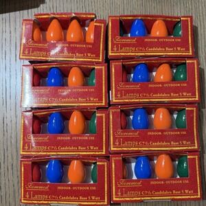 8- Packs Foremost indoor-outdoor 4 lamps C7 1/2 candelabra base 5 watt 32 Bulbs